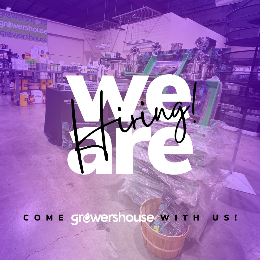 Now hiring for Technical crop advisor in the northeast area! For more details and to apply : growershouse.com/careers
#nowhiring #helpwanted #career #careeropportunities