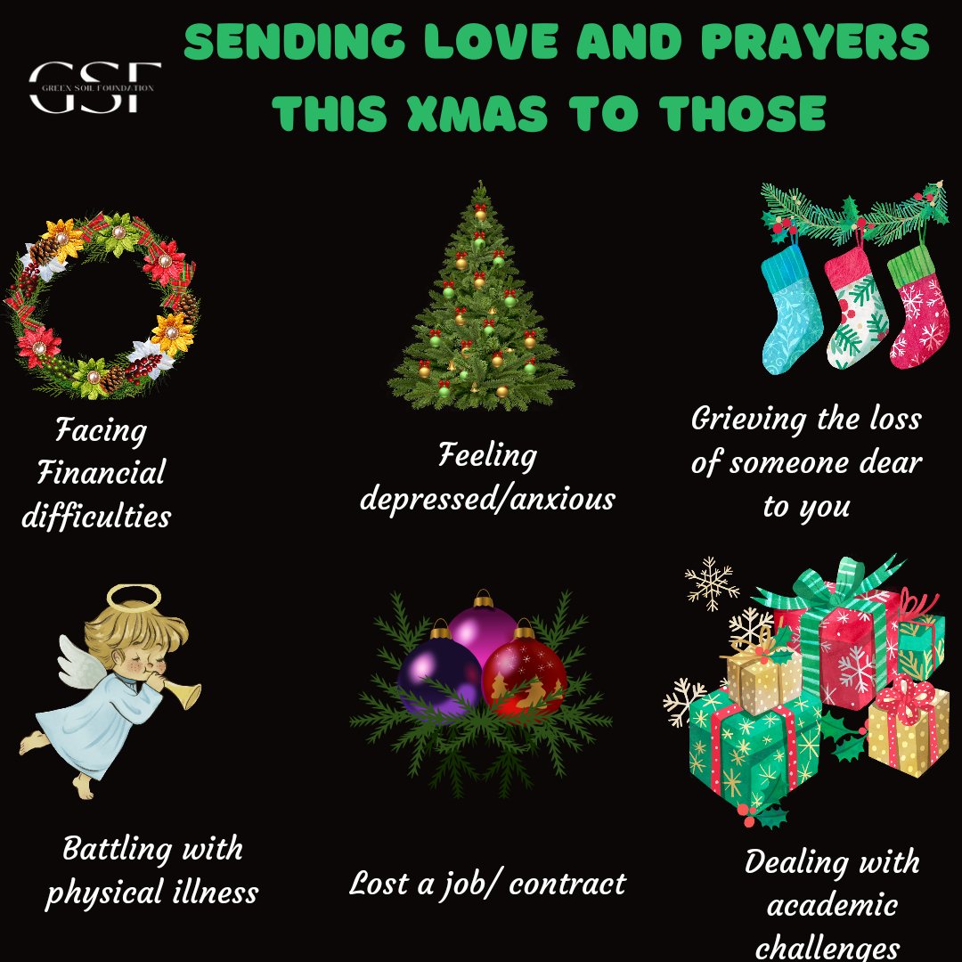 Sending love and prayers to you this Christmas. You are special to us ~ GreenSoilFoundation.