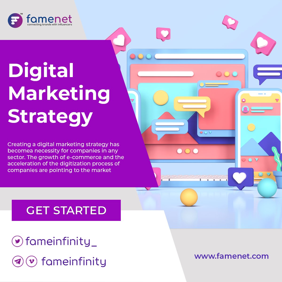 FameInfinity_'s tweet photo. Create A Digital Marketing Strategy: You Can Start It Now

#DigitalMarketing #marketing #influencer 

Read More : https://t.co/Q6InUg3Tvh https://t.co/Zu6MmCdnQw