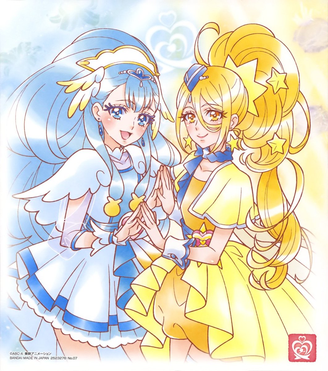 PrecureCardsBot's tweet image. Precure Shikishi ART: Cure Ange 💙 &amp;amp; Cure Etoile 💛