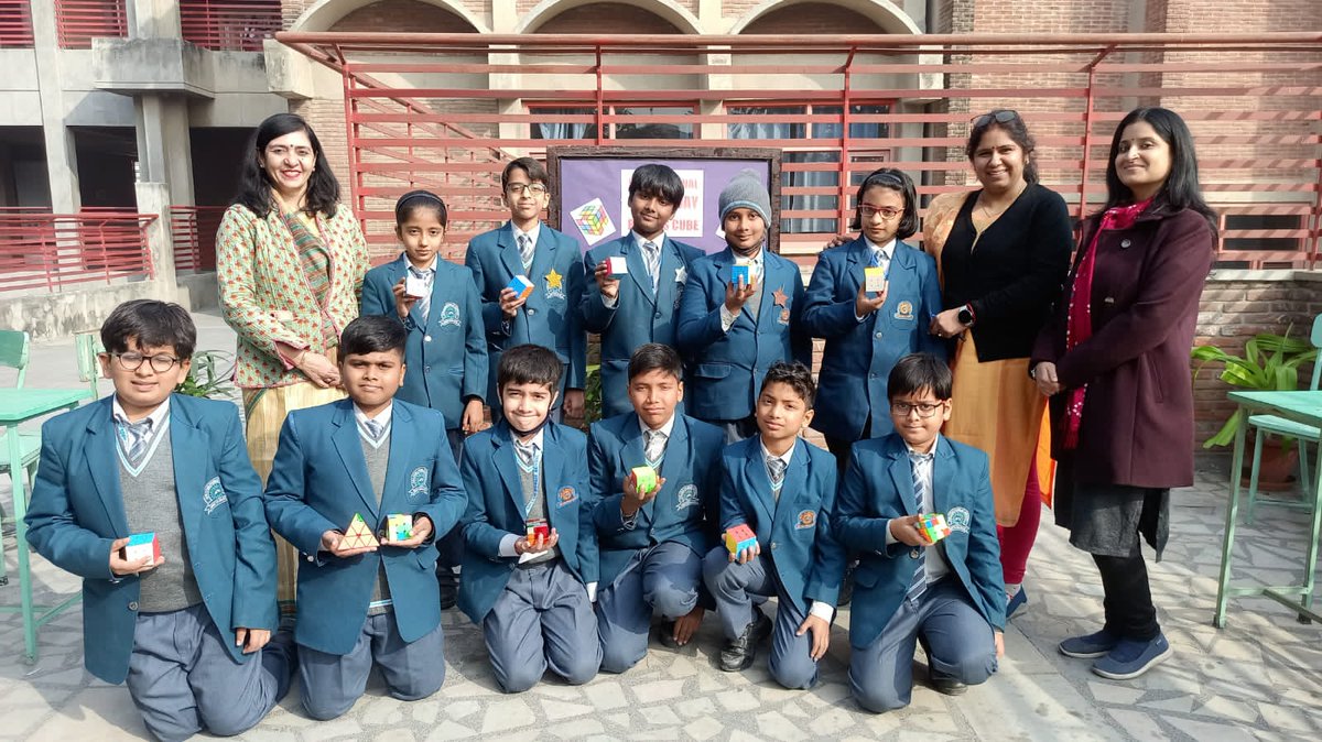 #InternationalMathsDay
A competition of  Rubik's Cube under Maths Day Celebration was conducted successfully in Primary Department today.The winners were felicitated by Ms Seema Soni(HM Primary Department).@ashokkp @Ahlconpublic1 @MamthaSays @seemasoniaps @GanguliKuhu