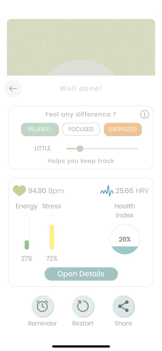 utsavS199's tweet image. Harmonious breathing to recover from low HRV from last night’s game

#Breathing synced with Om mani padme hum #meditationmusic

2x boost in HRV (vagal stimulation) and a slight decrease in Resting heart rate with the breath-chant

Felt soothing
@BreathScience @mindbreathapp