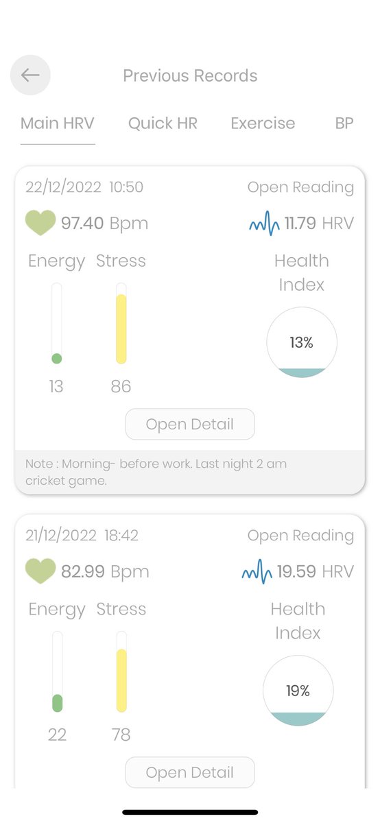 utsavS199's tweet image. Harmonious breathing to recover from low HRV from last night’s game

#Breathing synced with Om mani padme hum #meditationmusic

2x boost in HRV (vagal stimulation) and a slight decrease in Resting heart rate with the breath-chant

Felt soothing
@BreathScience @mindbreathapp