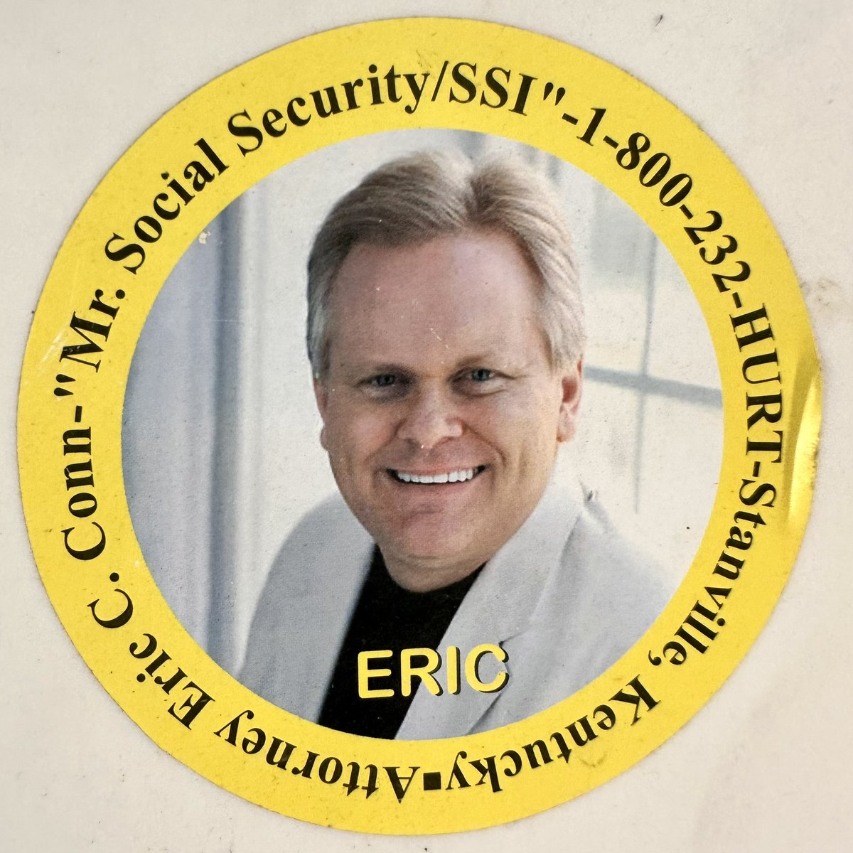 evanky's tweet photo. Why am I posting a picture of Eric C. Conn on my birthday? Because I am using my one annual day of social media fame to beg an, admittedly, odd favor. If you or anyone you know has any Eric Conn marketing junk, I would like it, or hi-res images of it, or even stories of it /1 https://t.co/HBra1TSImK