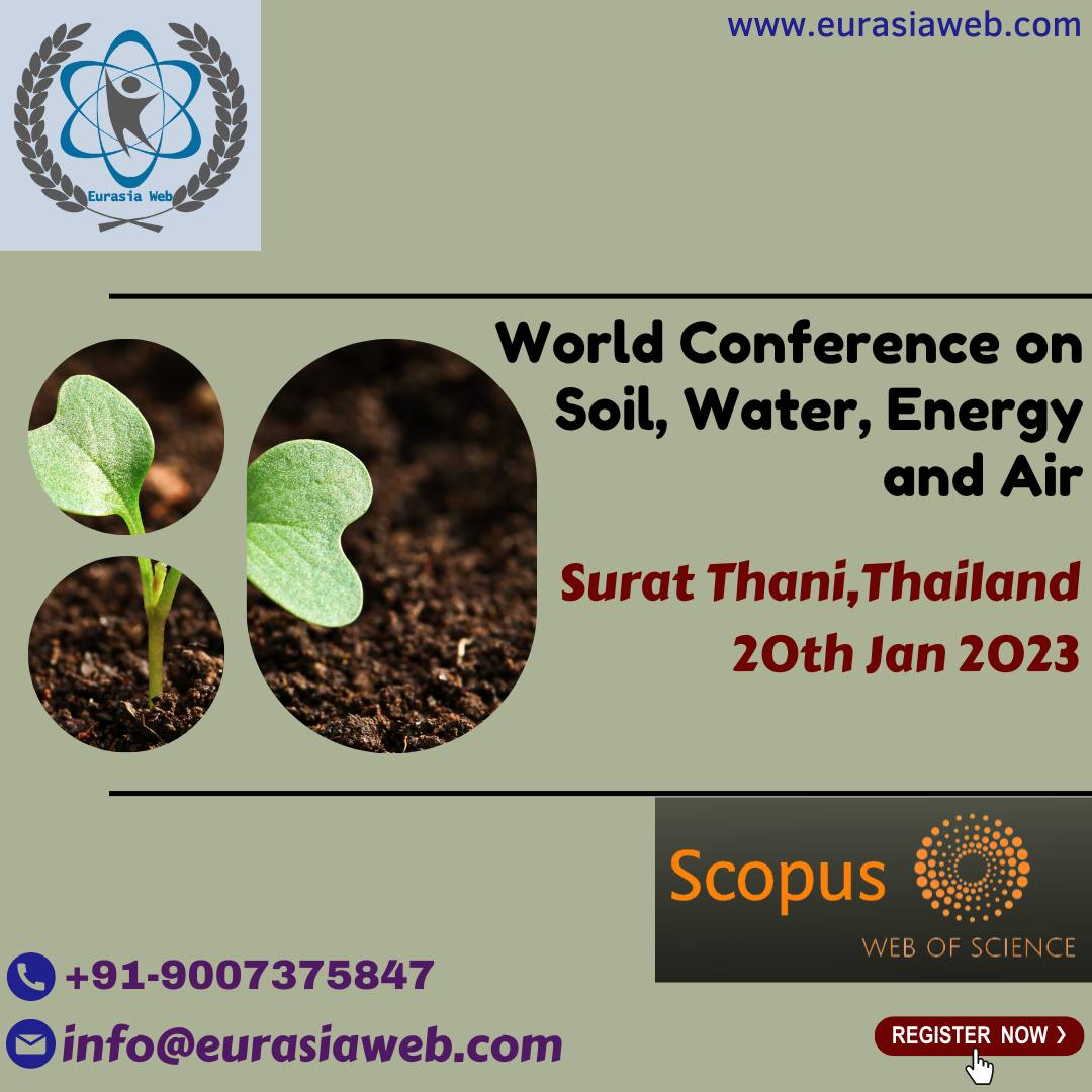 Visit the event link for more update : eurasiaweb.com/Conference/411…

For more :
Email us at info@theiier.org
Call/whatsapp-+91 +91 90073 75847

#eurasiawebconference #allconferencealert #conferencealert #eventsinThailand #soilconference #internationalconference2022 #inpersonevents
