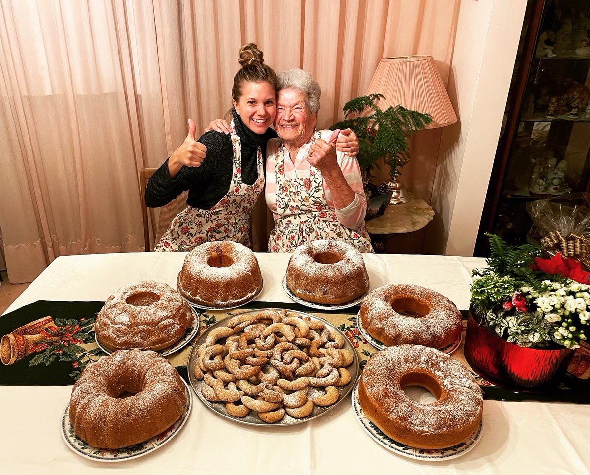 Annual Christmas baking with Mama was a success!! Pic 2 - Mama: “big smile, I’m pretty old this might be the last time we do this” &amp; then has a big ol’ laugh 😝🤦🏼‍♀️❤️🎄
Love you Mama!! xo