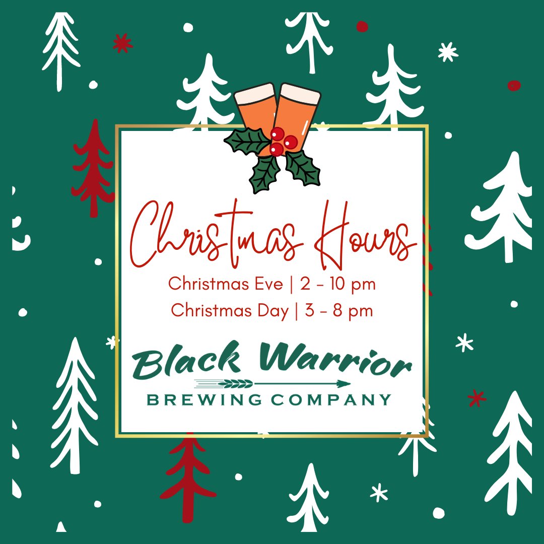 Need a break from the fam-bam? 
We'll be open limited hours for the Christmas Holiday!  Bring your family to visit us or get a respite, we'll be there with beer 🍻💚❤️