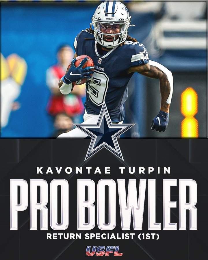 From USFL to the Pro Bowl: Dallas Cowboys' KaVontae Turpin honored by NFL |  The USFL.com