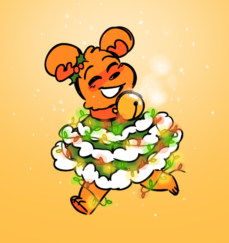 「Festive Orange 2022! Happy Holidays :) 」|Katherine Crossanのイラスト