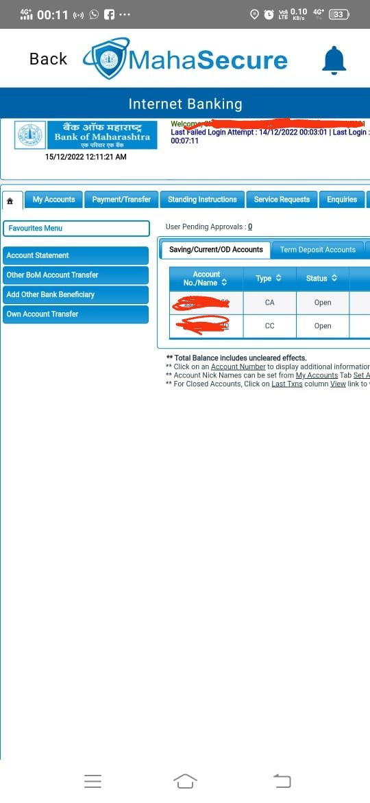KarnavatAtish's tweet photo. @mahabank I am using Maha secure since 4-5years..but now a days huge issue..Kindly show me where is Neft..rtgs option went...timing midnight 12.11am..Bank balance also goes to Zero..after having balance in account..very bad software of netbanking..#mahasecure @mahasecure @mahabank @RBI https://t.co/6y3vhDrPqX
