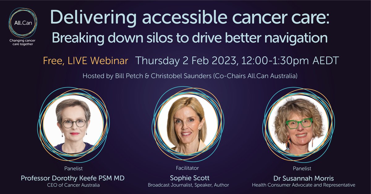 Join us on Feb 2, 2023, for #WorldCancerDay as we bring together Australia’s most prominent thought leaders to tackle the issues around #cancer care #navigation in Australia. Register here: events.golive.com.au/88ec5dcf-d065-…