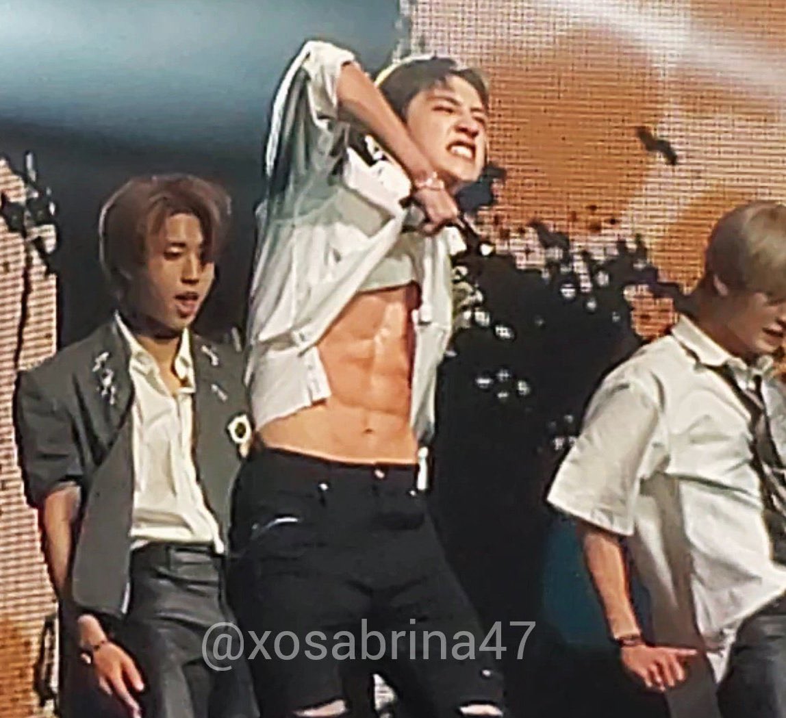yas* * on Twitter "bang chan got dem chocolate bar abs"