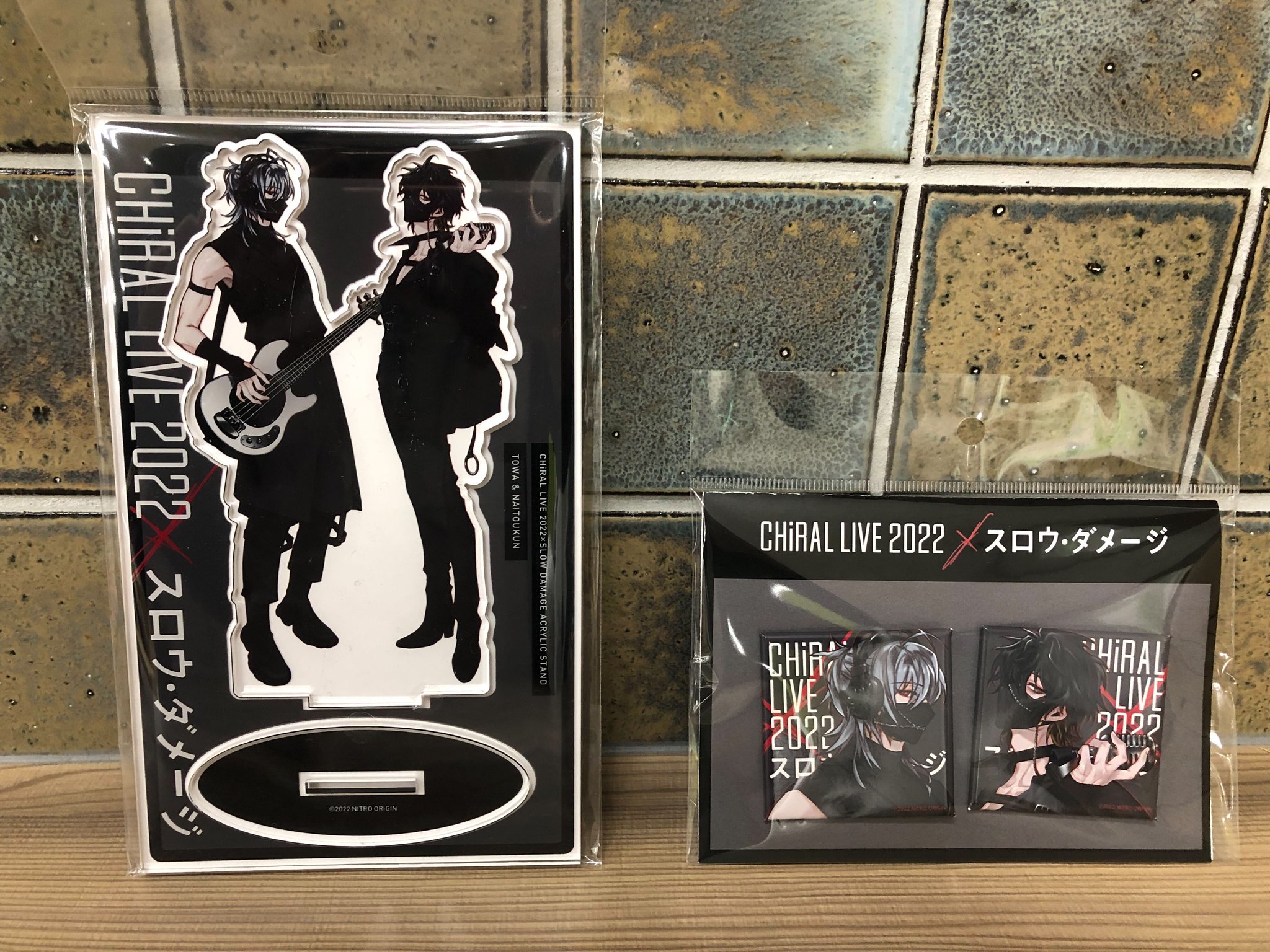 CHiRAL LIVE 2022 スロウダメージ できぬ缶バッジ まとめ売り CHiRAL LIVE 2022 × スロウ・ダメージ スクエア缶バッジセット