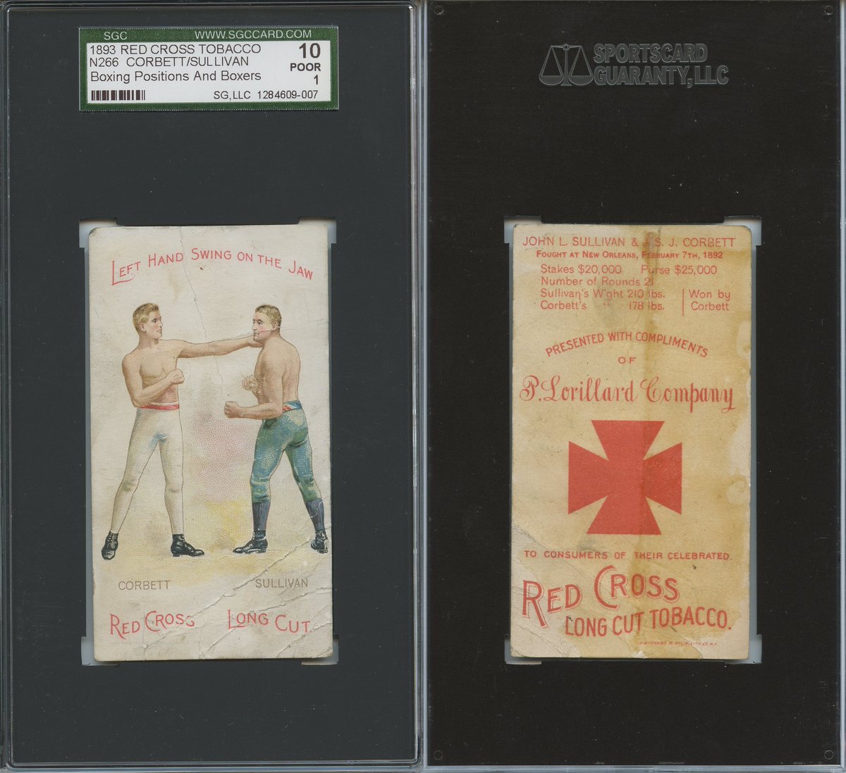 James J. Corbett #BoxingCards #BoxingAutographs #SGC