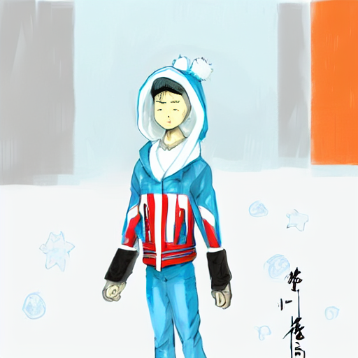 cestconfiture's tweet photo. (4/5)
full body smiling asian boy wearing blue red white striped captain america jacket with hood on, snowy day in japan, concept art by kentaro miura, trending on art station

Steps: 20, Sampler: LMS, CFG scale: 7, Seed: 3770941673, Modhash: 81761151, Den. str: 0.6, Mask blur: 4 https://t.co/cWML1hlYb8