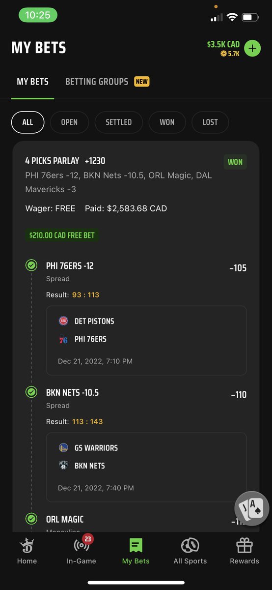 Free Bet :) 🙏🏻