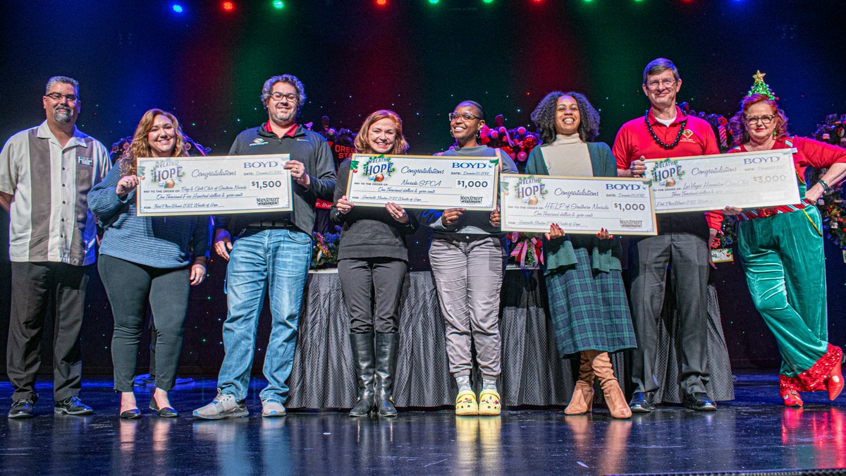 fremont's tweet photo. Yesterday, we celebrated the eighth consecutive year of @boydgaming's Wreaths of Hope in Southern Nevada! We're excited to share 2022's results:
1. @lasvegashcc
2. @llsusa
3. @BGCSNV
Honorable Mentions: @NevadaSPCA & @helpsonv
#WreathsOfHope #BoydStyle https://t.co/AezmjMyt0d