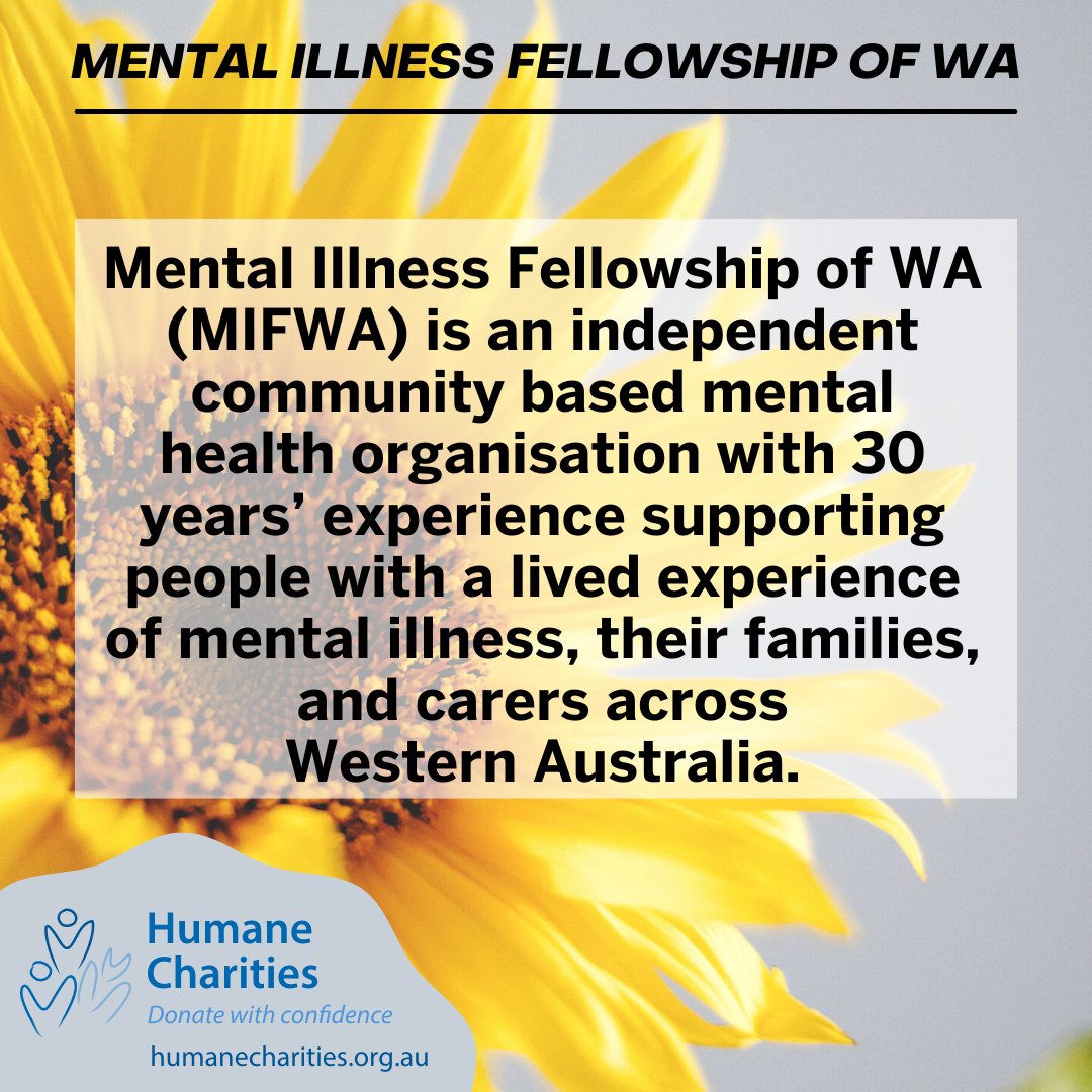 HumaneCharities's tweet image. For over 30 years, @mifwaorg has been at the forefront of innovative approaches that have significantly improved the mental health system in WA. mifwa.org.au