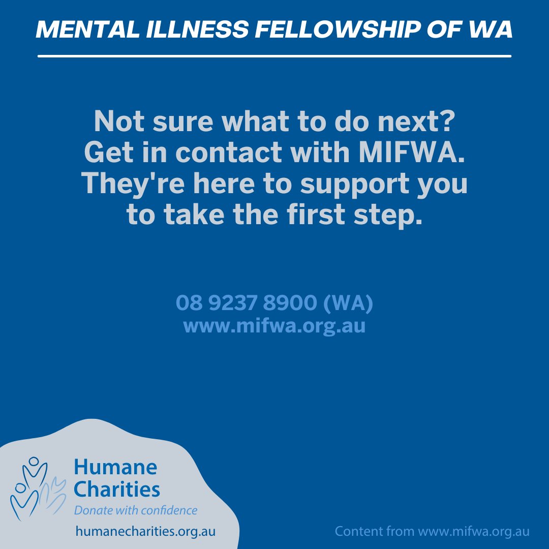HumaneCharities's tweet image. For over 30 years, @mifwaorg has been at the forefront of innovative approaches that have significantly improved the mental health system in WA. mifwa.org.au