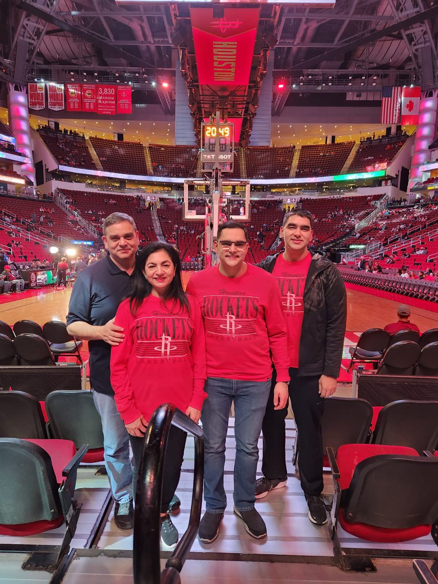 Let's go Houston! We got to experience our first-ever Houston Rockets game sitting on the 4th row. What an experience!