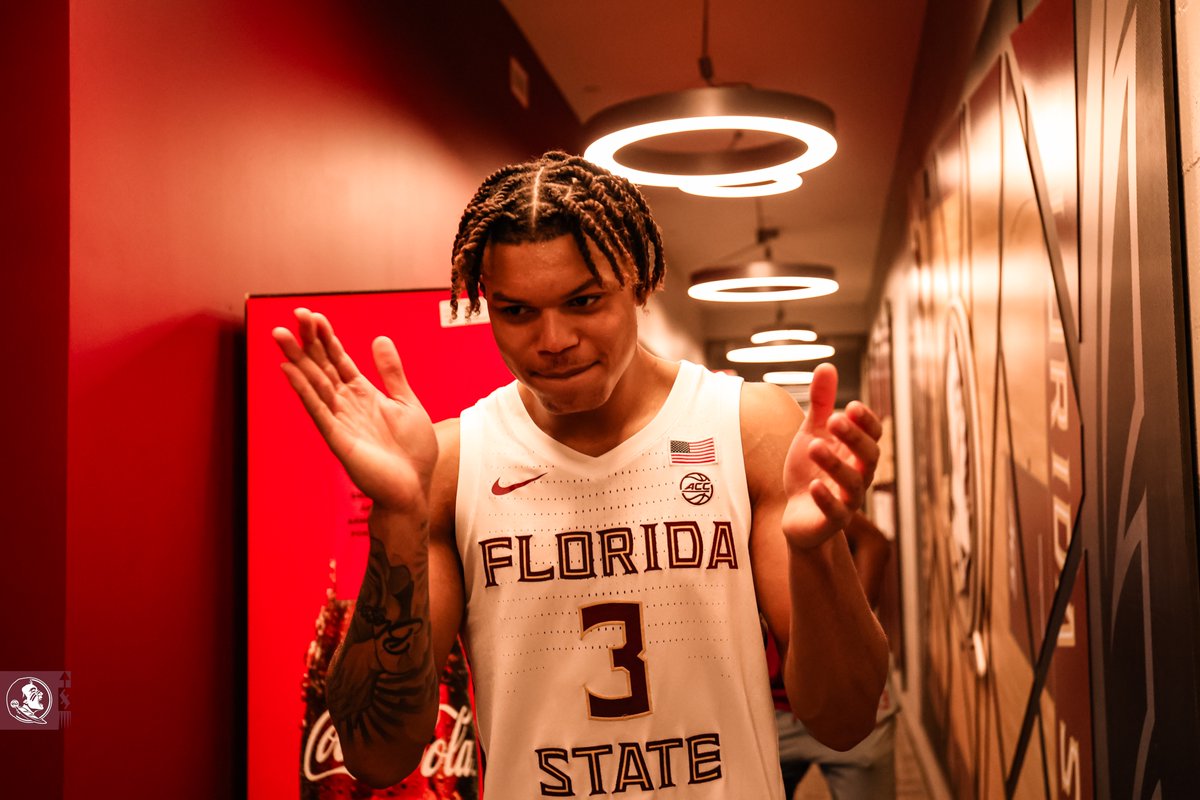 FSUHoops's tweet photo. Celebrating a W and @CameronCorhen scoring a career-high 1️⃣8️⃣ points⚡️ https://t.co/igU356OqAJ