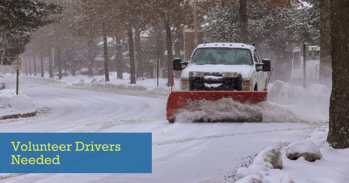 Frederick Health is searching for volunteers drivers to help with transportation in winter weather. If you are interested in helping serve your community, give us a call at 240-566-3300 and press 0.