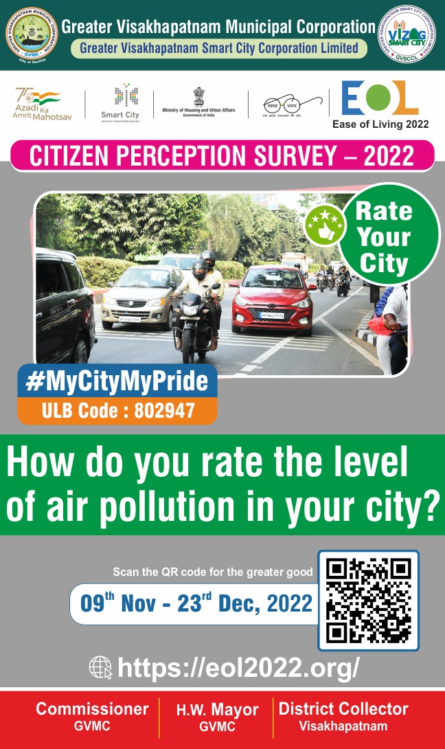 Last 2 days left!! Hurry up now and participate in the Citizen Perception Survey using the below link. eol2022.org/CitizenFeedback ULB Code:802947 #easeofliving2022 #UOF2022 #MyCityMyPride #YeMeraSheharHai @UOF_2022 @MoHUA_India @SmartCities_HUA