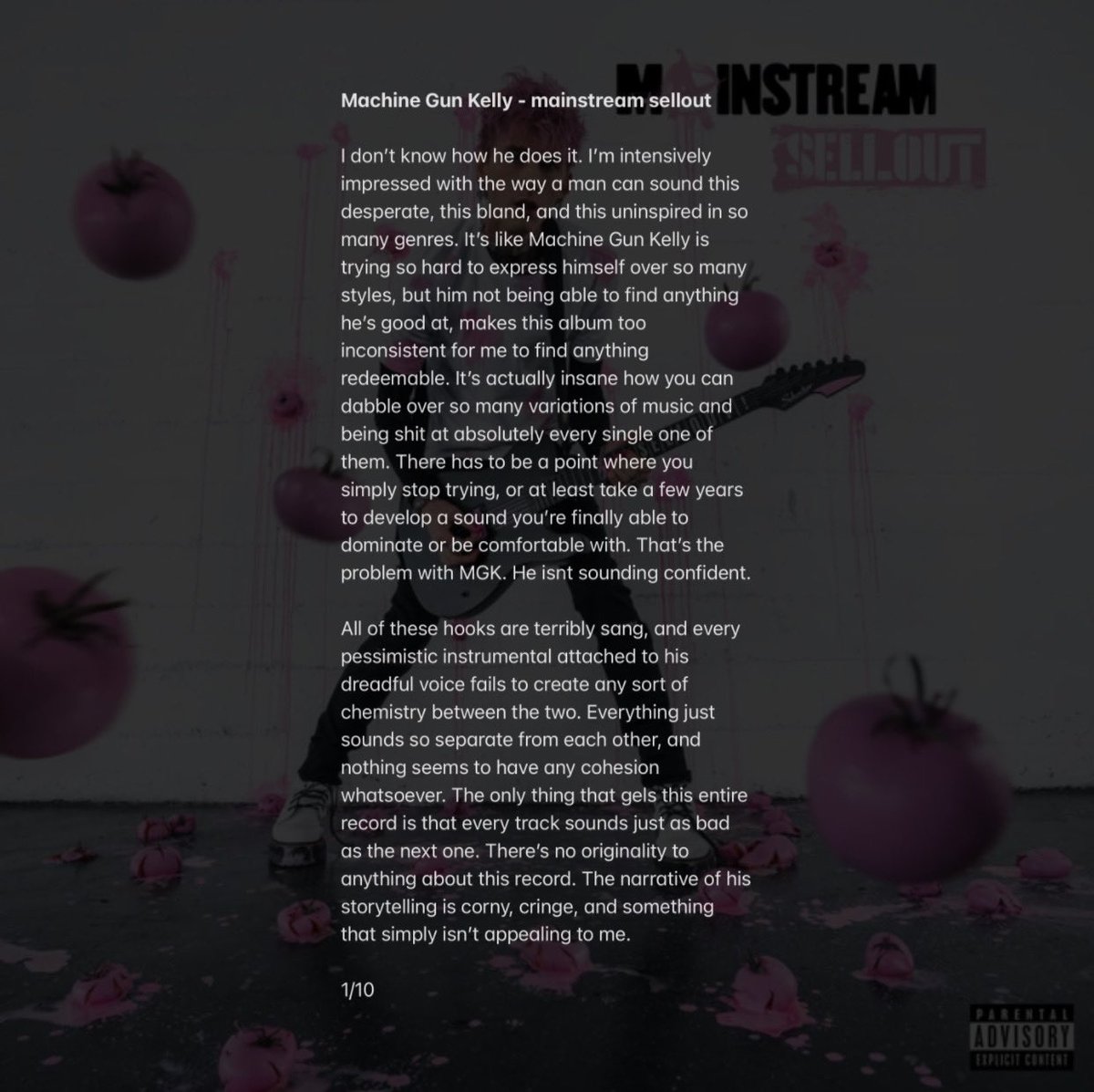 finding_albums's tweet photo. DAY 720 (first listen)

Machine Gun Kelly - mainstream sellout

Pop Punk, Alrernative Rock &amp; Emo Rap (2022) https://t.co/aZexSrKDG7
