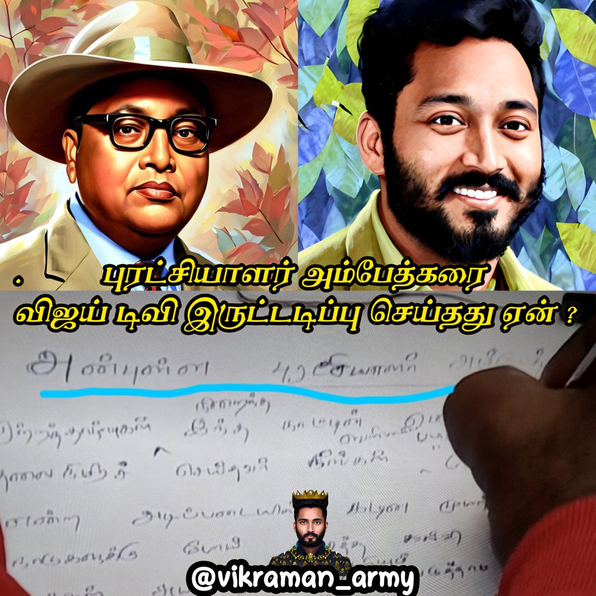 YUVANK447452's tweet photo. சமநீதி,சமுகநீதி என வாரம்,வாரம் வகுப்பெடுக்கும் @ikamalhaasan அவர்களும் @vijaytelevision, @real_biggboss @Biggboss4_tamil  பதில் அளிக்கவேண்டும்!

@Vikraman__Army @VikramanarmyBB6 @HarshitRaja15 @Vikraman_aarmy @vikraman_army https://t.co/dL4sTjDfOg