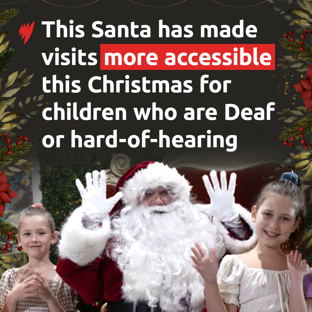 SBSNews's tweet photo. A new pilot program has made visits to Santa more accessible this Christmas for children who are Deaf or hard-of-hearing.

Read more: https://t.co/TfSa23OZSS https://t.co/1v5ymMhmOq