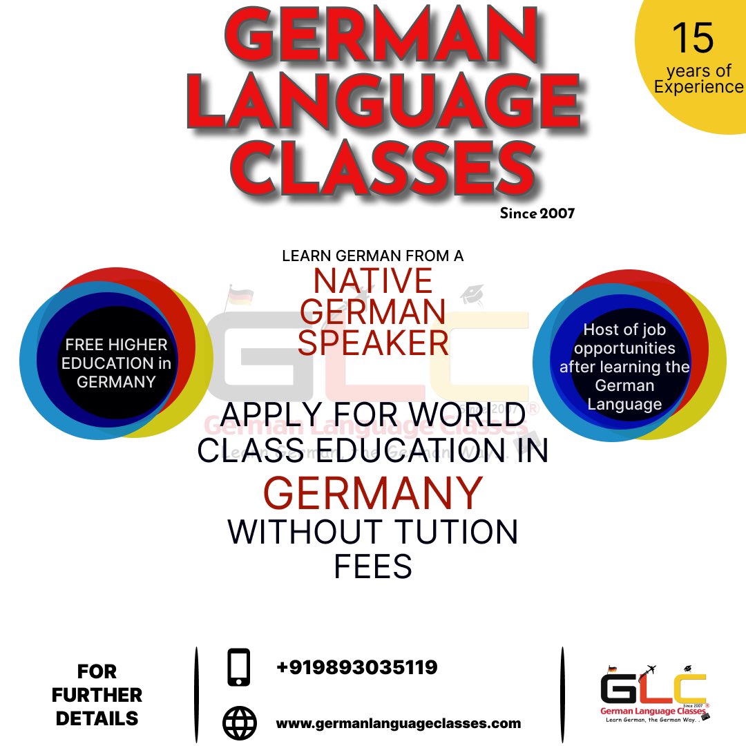 German_Class's tweet photo. Learn German &amp; Study in Germany Universities for FREE. Book your 𝐅𝐫𝐞𝐞 𝐂𝐨𝐮𝐧𝐬𝐞𝐥𝐢𝐧𝐠 𝐒𝐞𝐬𝐬𝐢𝐨𝐧 𝐓𝐨𝐝𝐚𝐲 
German Language Classes 
#learngerman #germanlanguagecourse #german #germanlanguage #germancourse #germanlanguageclasses 
#germanbhopal #germaninstitute https://t.co/Uvl5Nl9w0j