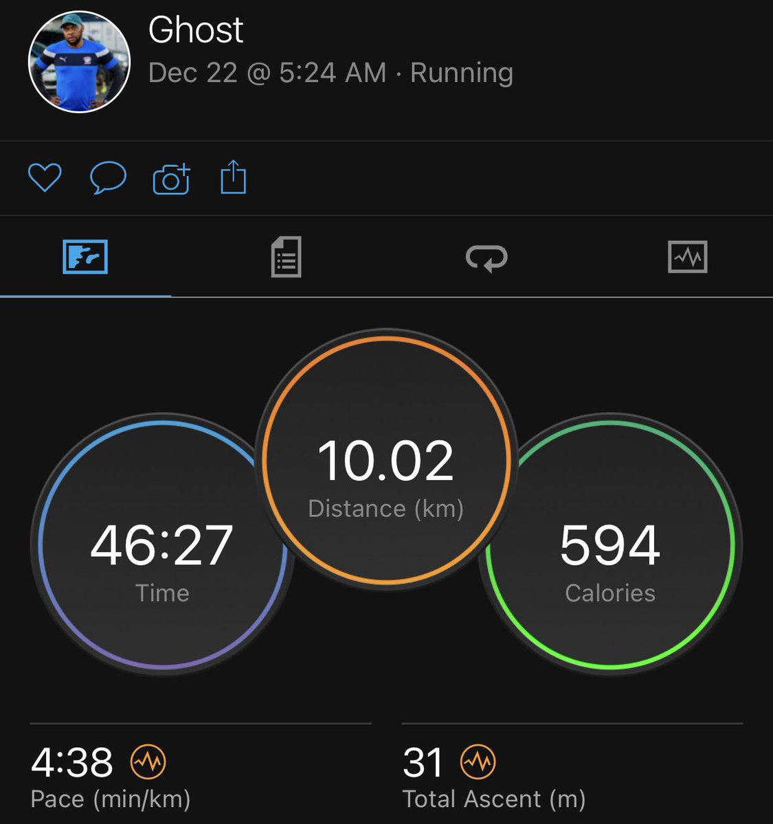 TboarsThemba's tweet photo. First run after leaving the office 🏃🏾♂️🤳🏽😃. Na enjoyment 🙌🏽#TRCDecemberChallenge #FetchYourBody2022 #IPaintedMyRun #RunningWithLulubel #RunningWithTumiSole #TrapnLos @BenMaluleke300 @tumisole @Hlela_Lulubel https://t.co/2STZfOLsyx