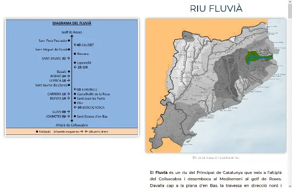 Inventari de tots els rius, rieres i rierols de Catalunya incloent-hi la Catalunya Nord i també els de les comarques de la Franja de Ponent, amb un diagrama de cadascun i la localització en el mapa general de conques hidrogràfiques, gràcies ERA 
riusdecatalunya.cat
