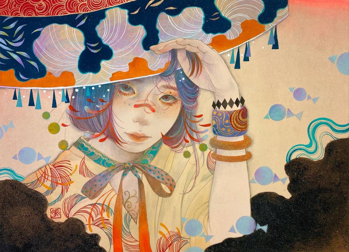 「「影帽子」F42022年 」|中島華映のイラスト