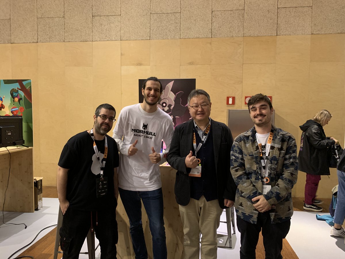 DisasterGames's tweet photo. We had the opportunity to set up and work together at @La_Terminal_ thanks to winning #GameDevLab in 2021
We opened the #Steam page
And the coolest thing of all, was to see so many people enjoying playing #Morkull at @bilbaogamesconf and @GGameFestival
Let's go for 2023! https://t.co/cwoREPOtrC