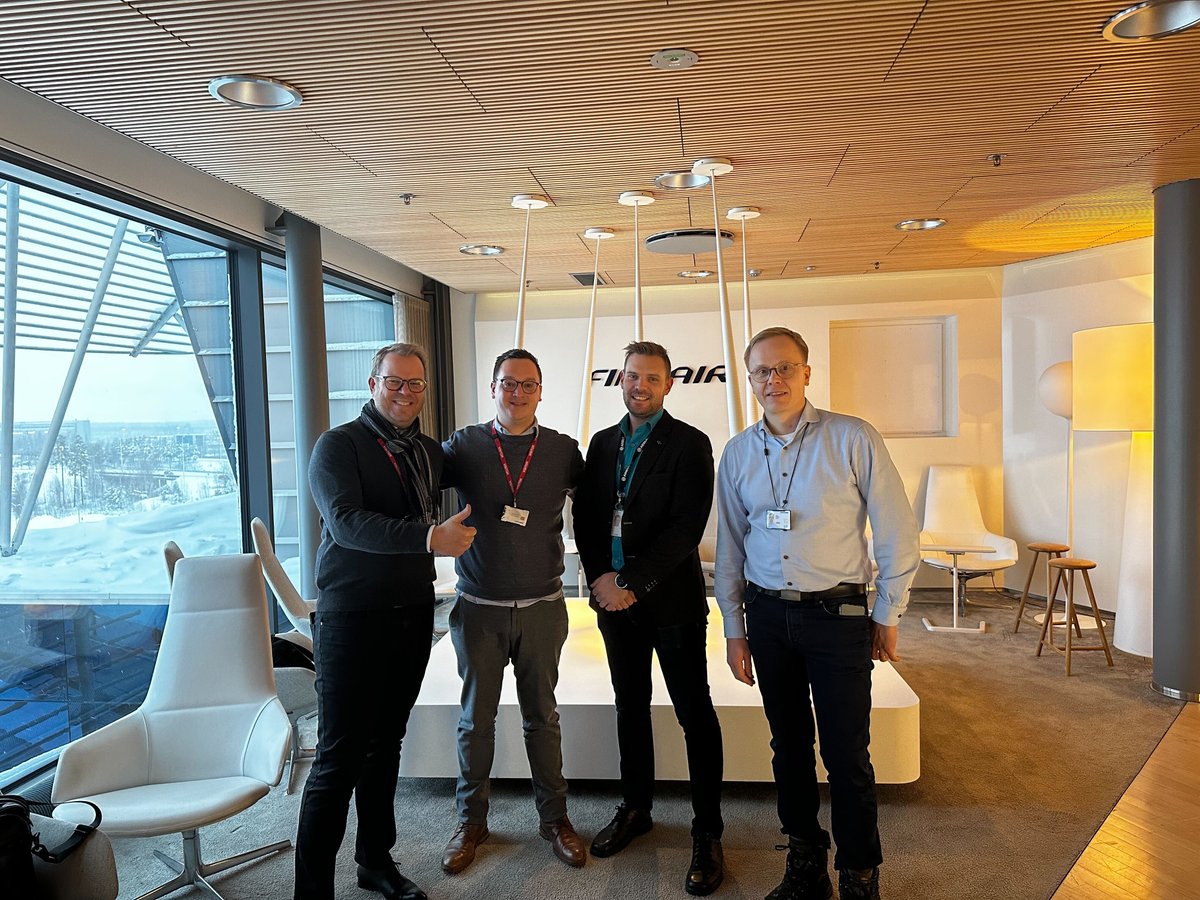 AVIOBOOK's tweet photo. Our CEO Frédéric Dru and Customer Service Manger Siemen Raets visited one of the oldest members of the #AvioBook community @Finnair this month. It was great to work together, in person, on our continued partnership.
Thanks for the warm welcome, we definitely #feelfinnair!
#EFB https://t.co/oXpuq6VZiQ