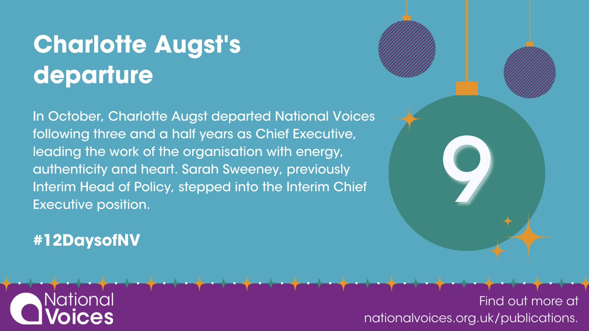 NVTweeting's tweet photo. 🎁On the ninth day of Christmas…

@CharlotteAugst departed from her role as CE of @NVTweeting after 3.5 impactful years

@Sarah_Sween stepped into the Interim CE role, with strong experience in policy and research

#12DaysofNV

👉https://t.co/0dKXXkAkqe
👉https://t.co/4udbwL1ULs https://t.co/WDTdRPkZrO