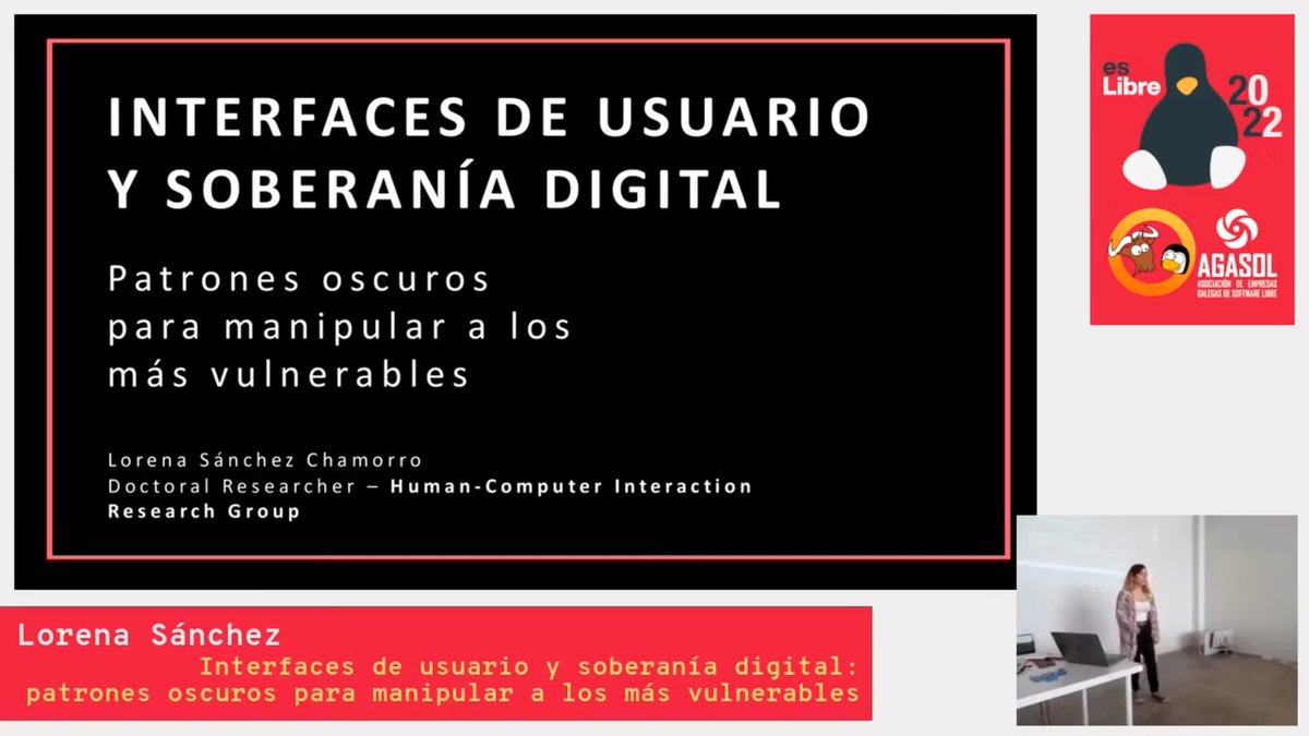 esLibre_'s tweet image. 💡 Recordando #esLibre2022:

📌 @LastStrawberry: &quot;Interfaces de usuario y soberanía digital: patrones oscuros para manipular a los más vulnerables&quot;

🐧📽️: w.wiki/5Yg6

‼️ Abierto envío de propuestas para #esLibre2023 hasta el 15 de enero.

🔗: eslib.re/2023/propuestas