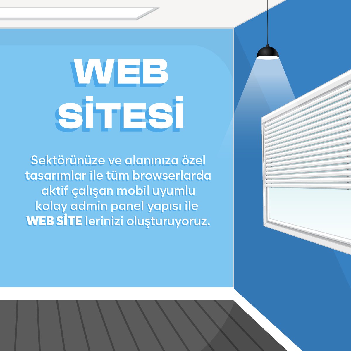 Sektörünüze ve alanınıza özel
tasarımlar ile tüm browserlarda
aktif çalışan mobil uyumlu
kolay admin panel yapısı ile
WEB SİTE lerinizi oluşturuyoruz.

nethareket.com
#nethareket