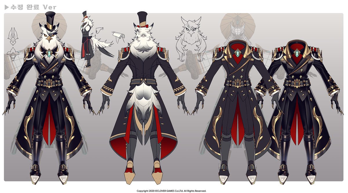 [2022.01]
LORD of HEROES 의 즈라한 코스튬 '미드나잇 에디션' 컨셉 원화를 작업했습니다.
내부 개발 과정에 맞춰 수정, 변경 사항을 고려해 원화/컨셉 디자인에 치중하여 작업했습니다.
디자인 초안의 공개를 허가해주신 클로버 게임즈에 감사드립니다.