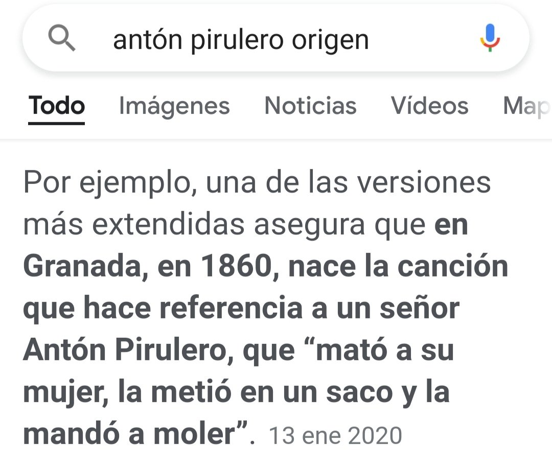Estaba pensando en que me tengo que informar de lo de registarme como hombre una temporada y de coña me puse a pensar nombres y se me ocurrió: Antón Pirulero.
Me da por mirar de donde viene la canción infantil y, Ay señor...