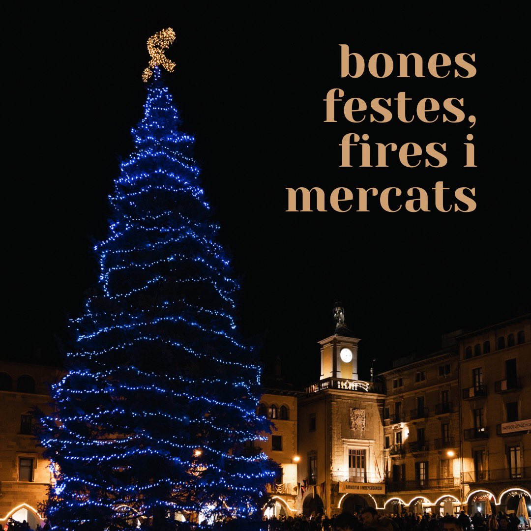 fecsvic's tweet photo. BONES FESTES, FIRES I MERCATS! ✨

#fecsvic #vic #osona #victurisme https://t.co/CXAHbrlYw4