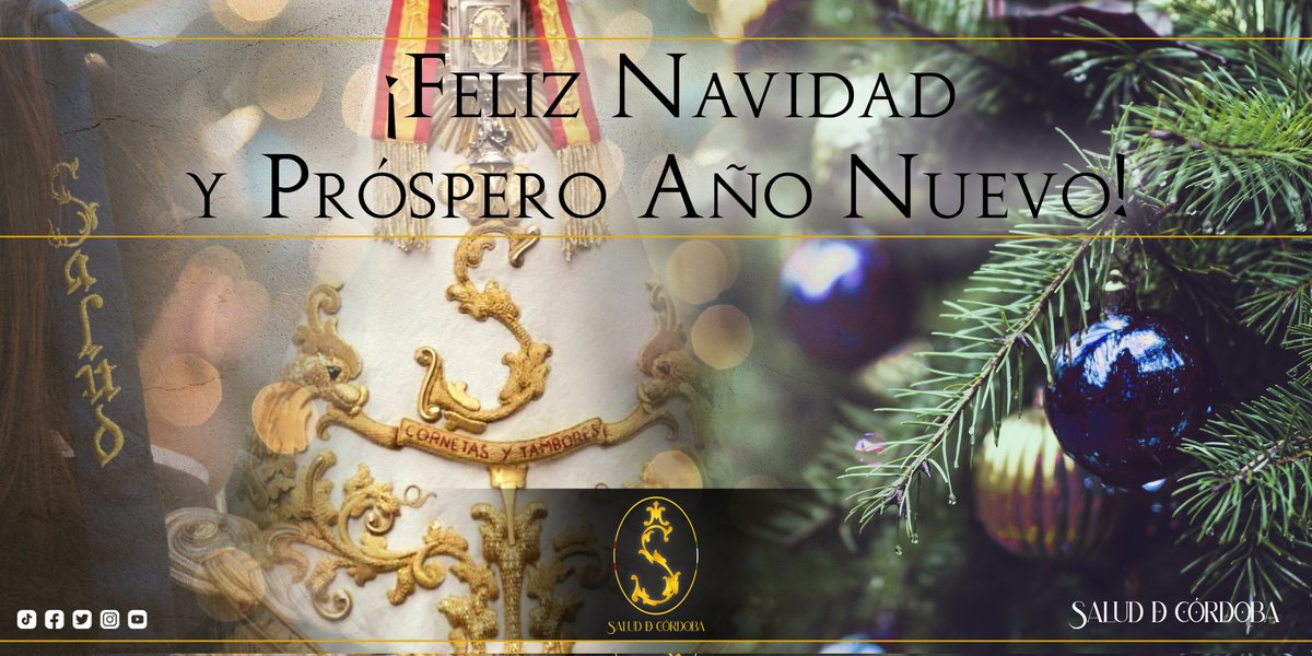 bandasaludcord's tweet photo. Desde la Banda CCTT Ntra. Sra. de la Salud de Córdoba os deseamos una Feliz Navidad y un próspero año 2023

Que sea un año de ilusión, trabajo y mucha música

@HermandadAmor
@hdad_sanpablo
@HermandadAgonia
@HdadPazCordoba
@veracruzalgaba
@descendimiento
#SienteSalud #FelizNavidad https://t.co/IKoTlfA7XV