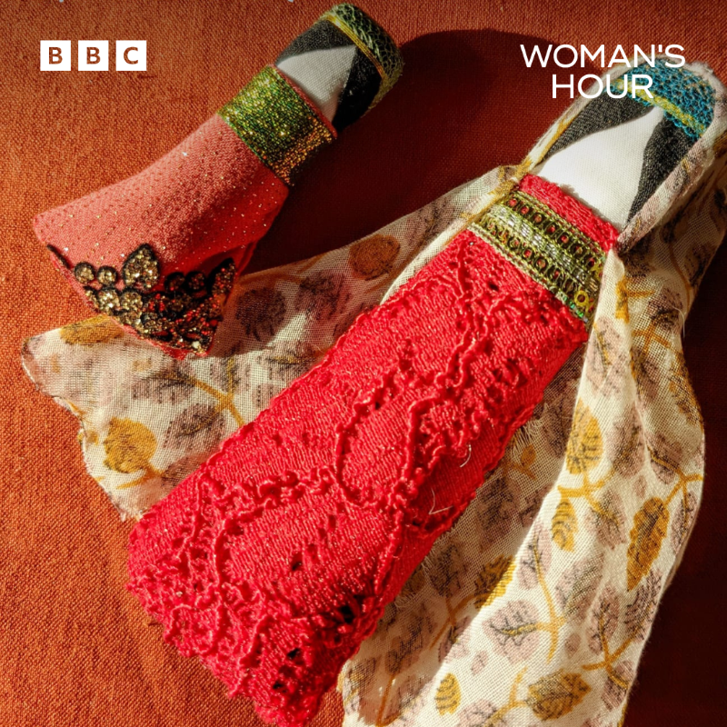 BBCWomansHour's tweet photo. The protests in Iran are now entering their fourth month, sparked by the death of Mahsa Amini. @KrupaPadhyBBC speaks to London-based Iranian artist @TanazAssefi who is in touch with a group of women inside Iran who are reviving a tradition of making handmade dolls ⬇️