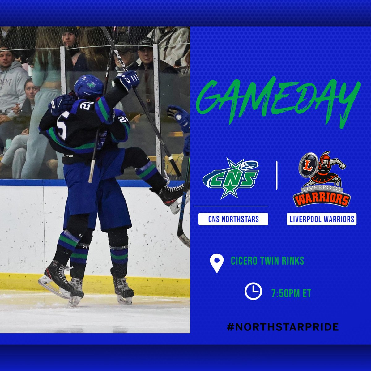 CNS Hockey Game moved up to Tonight with @LCSDathletics at 7:50pm at Cicero Twin Rinks

Online Tickets only: events.ticketspicket.com/agency/77c4c13…