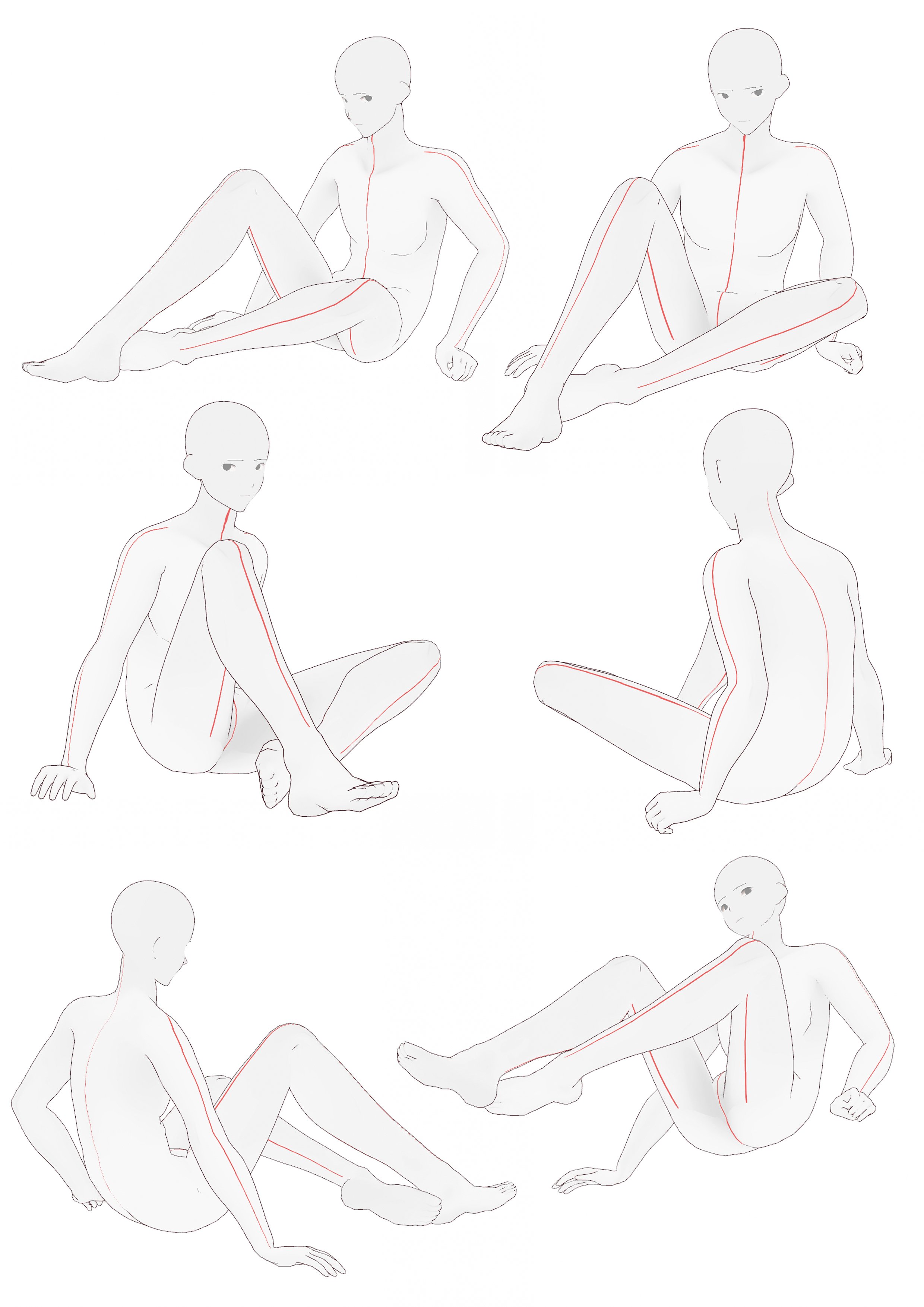 トレス素材ポーズ集 Illust Pose Twitter