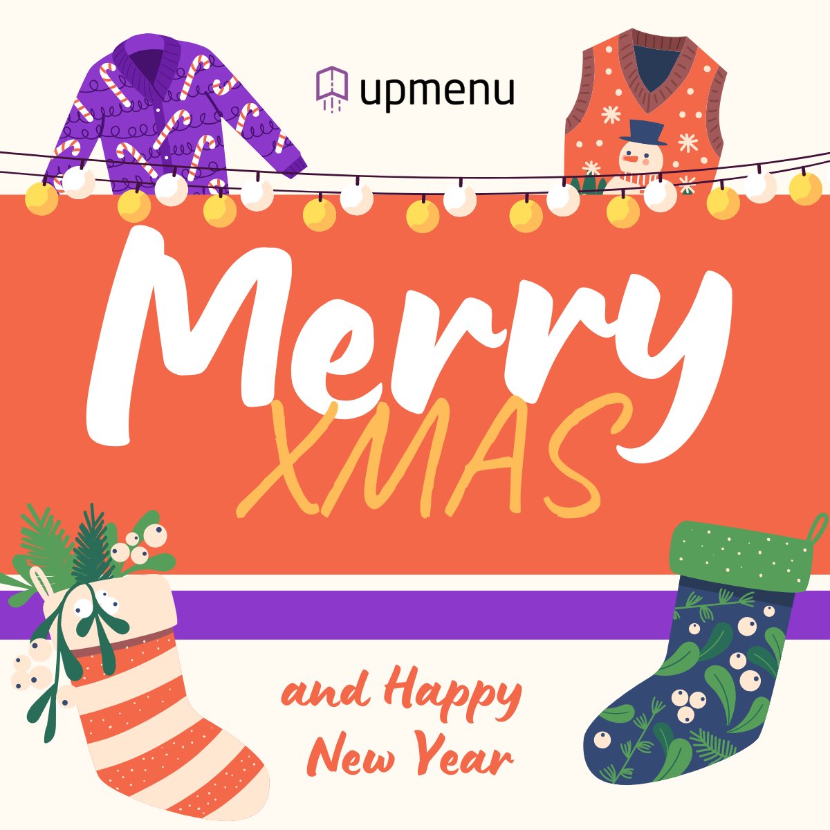 UpMenuCOM's tweet image. Season’s greetings from the UpMenu team! From our family to yours, may your Holidays be joyous and filled with love and laughter, and may the New Year bring you peace and prosperity. Wishing you all the best in 2023 🎇🥳