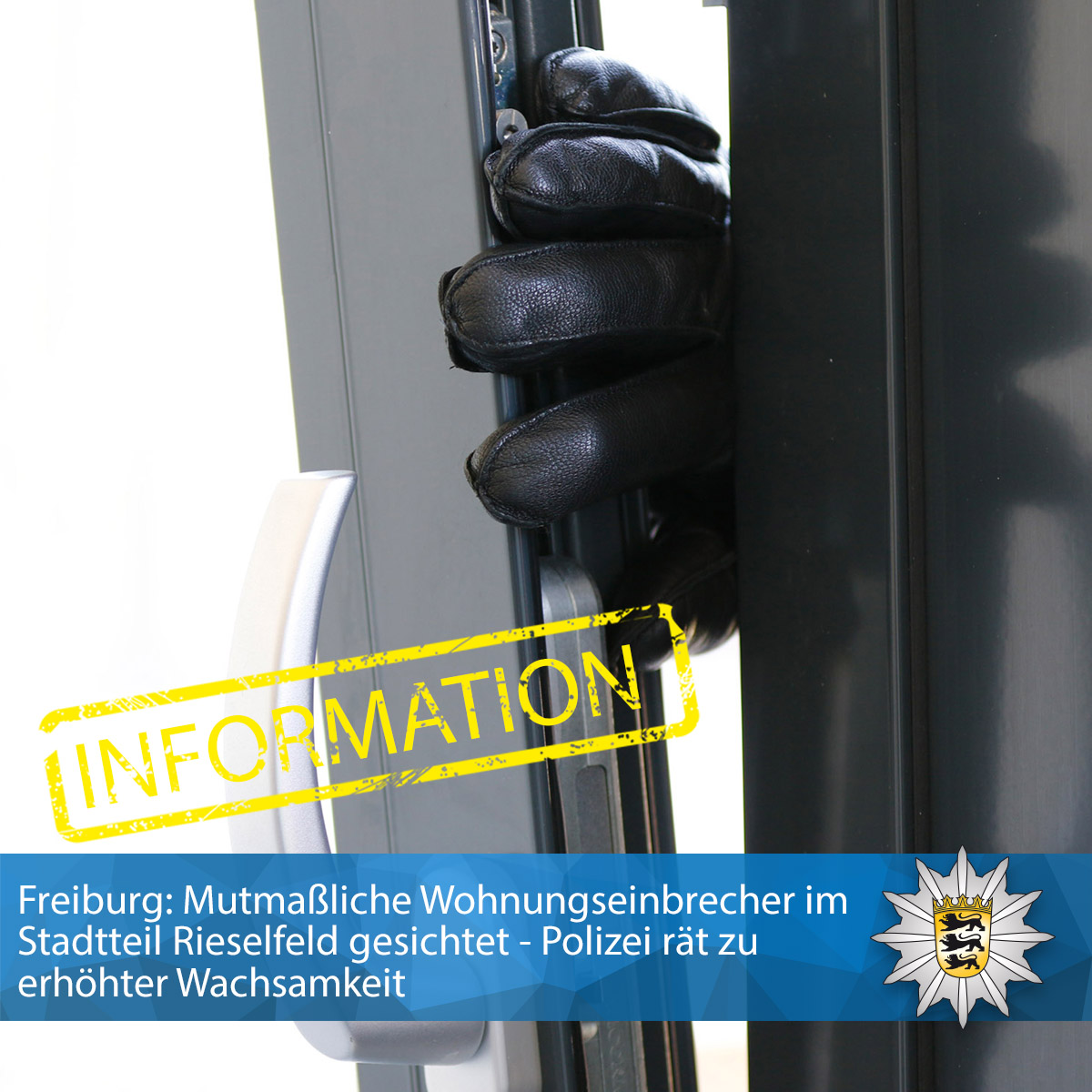 #Freiburg: Mutmaßliche Wohnungseinbrecher im Stadtteil #Rieselfeld gesichtet - Polizei rät zu erhöhter Wachsamkeit

presseportal.de/blaulicht/pm/1…

#polizei