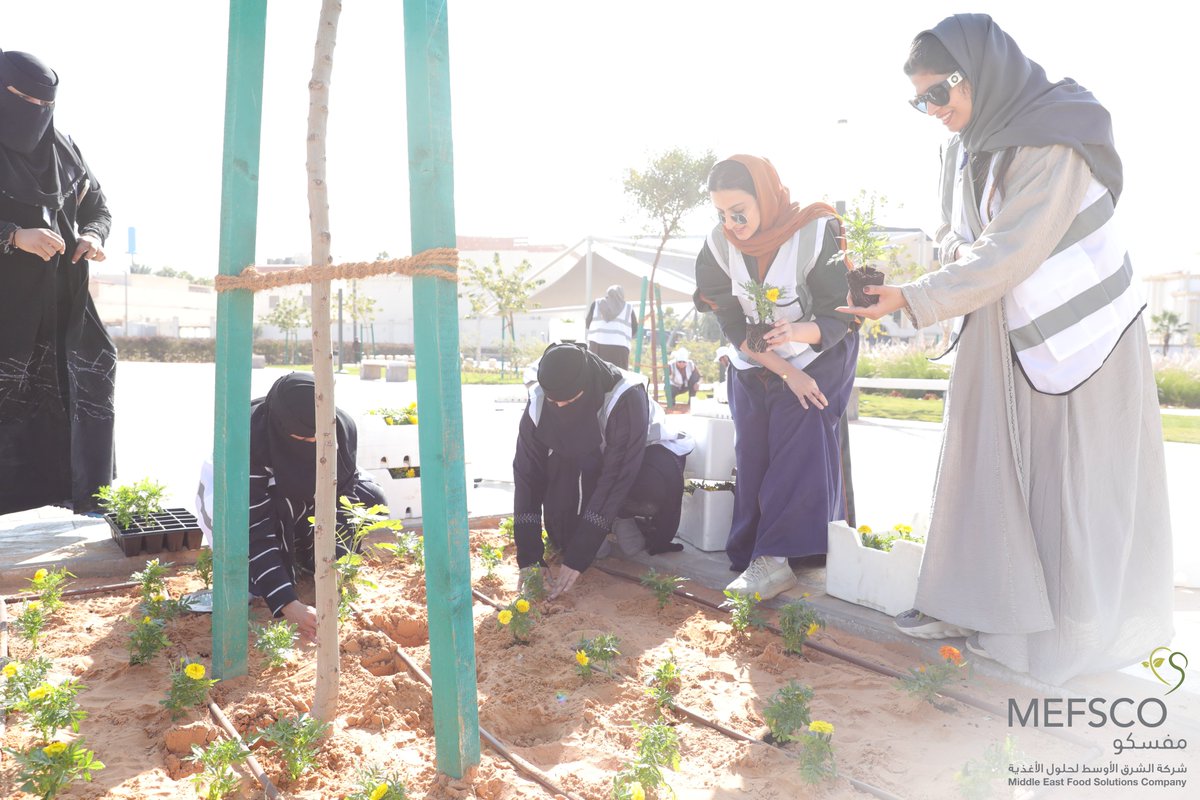 MEFSCO_KSA's tweet photo. Through the Astabiqu Al-Khairat program for social responsibility, MEFSCO Head Office and Factory employees planted 1,210 plants in line with #GreenRiyadh initiative and #Vision2030 in collaboration with @Amanatalriyadh https://t.co/QsDUws15vG