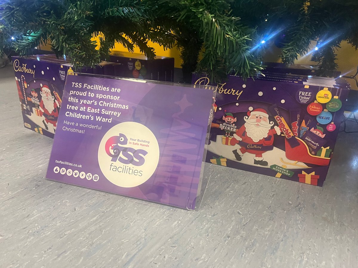 TssFacilities's tweet photo. On #ThrowbackThursday we wanted to reflect on the Christmas tree we donated to East Surrey Hospital earlier this month 🎄

Our MD James Beresford-Ward decorated a tree for the Children's Ward to spread festive spirit.

Thanks to the wonderful NHS team &amp; a very Merry Christmas 💜 https://t.co/aUK2G9CPKO